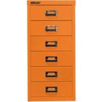 Bisley Schubladenschrank 6 Schübe Orange 279 x 380 x 590 mm