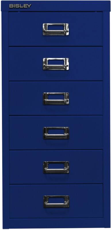 Bisley Schubladenschrank 6 Schübe Oxfordblau 279 x 380 x 590 mm