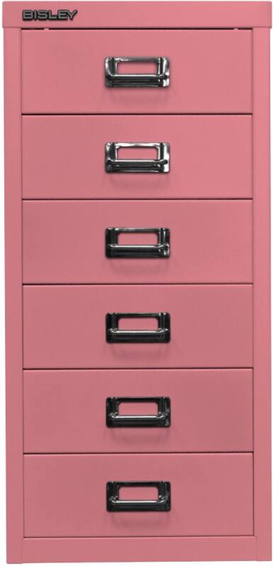Bisley Schubladenschrank 6 Schübe Pink 279 x 380 x 590 mm