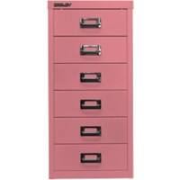 Bisley Schubladenschrank 6 Schübe Pink 279 x 380 x 590 mm