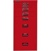 Bisley Schubladenschrank Multidrawer 8 Schübe Kardinal Rot 279 x 380 x 670 mm