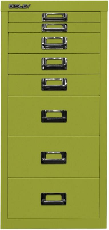 Bisley Schubladenschrank 8 Schübe Grün 279 x 380 x 590 mm