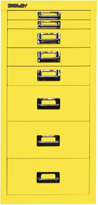 Bisley Schubladenschrank 8 Schübe Gelb 279 x 380 x 590 mm