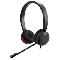 Jabra Evolve 30 II MS Stereo Verkabelt Kopfbügel-Headset Telefon-Headset Kopfbügelmodell mit Geräuschunterdrückung USB Typ A, 3,5 mm Klinke mit Mikrofon Schwarz