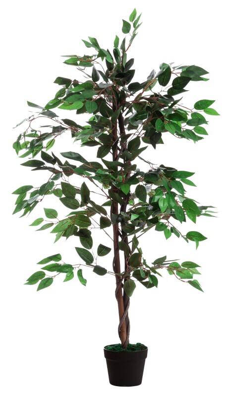 meet Ficus Künstliche Pflanze Holz, PES (Polyester) 120 cm Grün