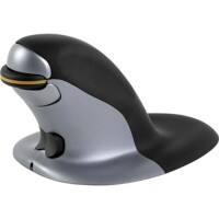 Fellowes Kabellose Vertikale Maus Penguin Grösse M Schwarz, Silber