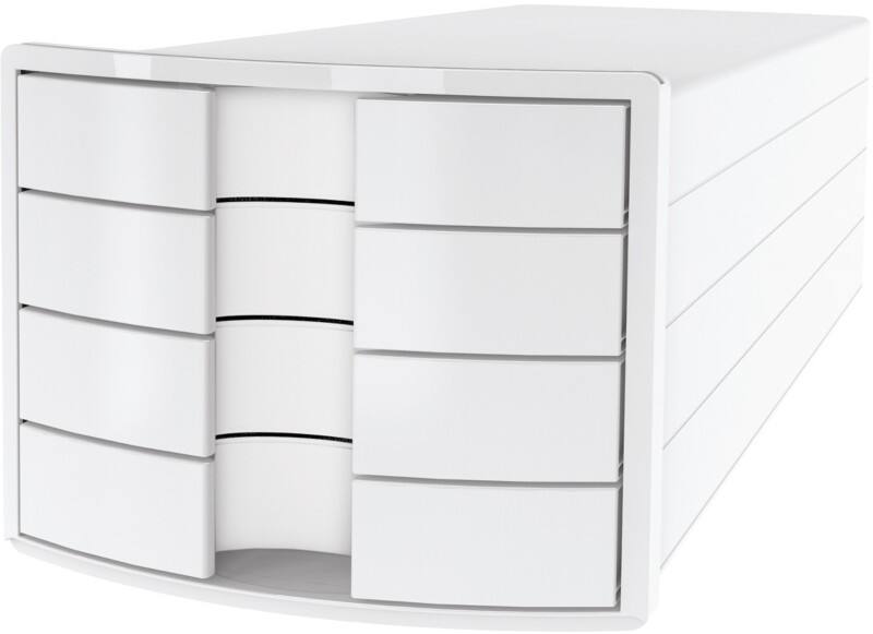 HAN Impuls Schubladen-Set PS (Polystyrol) Weiß 4 Schübe 28 x 36,7 x 23,5 cm A4