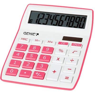 GENIE Tischrechner 840 P 10 -stelliges Display 30 x 106 mm Pink