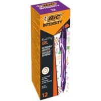 BIC Gel-ocity Quick Dry Einziehbar Tintenroller Lila 0,3 mm Mittel Kugel Nachfüllbar 12 Stück 