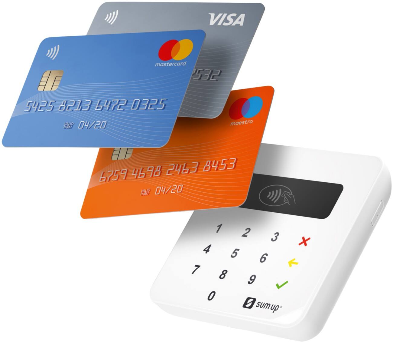 SumUp Air Mobiles Kartenterminal zum bargeldlosen Bezahlen Weiß