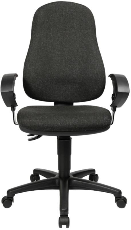 TOPSTAR Point 60 Bürostuhl Permanentkontakt Stoff Höhenverstellbare Armlehne Anthrazit 110 kg