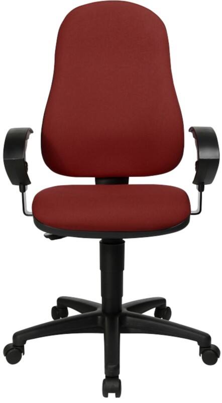 TOPSTAR Ergonomischer Bürostuhl Permanentkontakt Stoff Höhenverstellbare Armlehne Bordeaux 110 kg Point 60