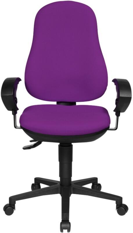 TOPSTAR Ergonomischer Bürostuhl Permanentkontakt Stoff Höhenverstellbare Armlehne Violett 110 kg Point 70
