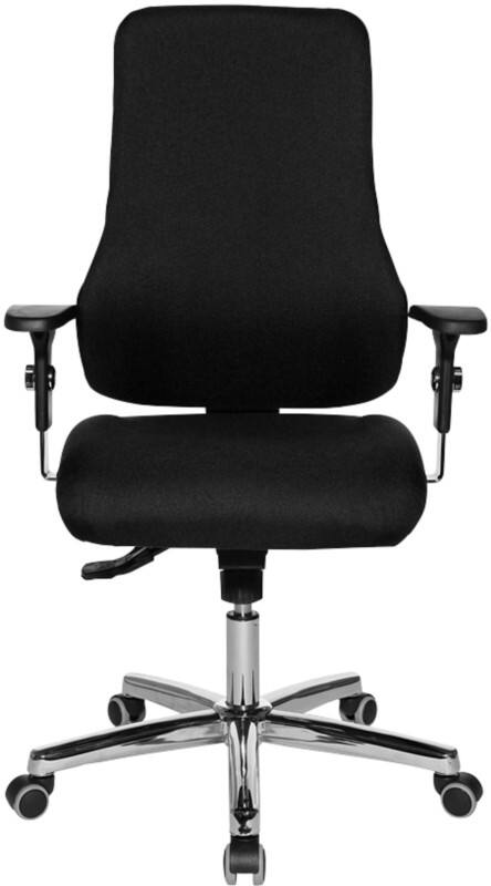 TOPSTAR Ergonomischer Bürostuhl Synchronmechanismus Stoff Höhenverstellbare Armlehne Schwarz 110 kg Sitness 55