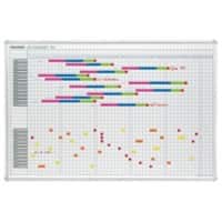 Franken JetKalender Whiteboard Magnetisch Wandmontage 90 (B) x 60 (H) cm Weiß
