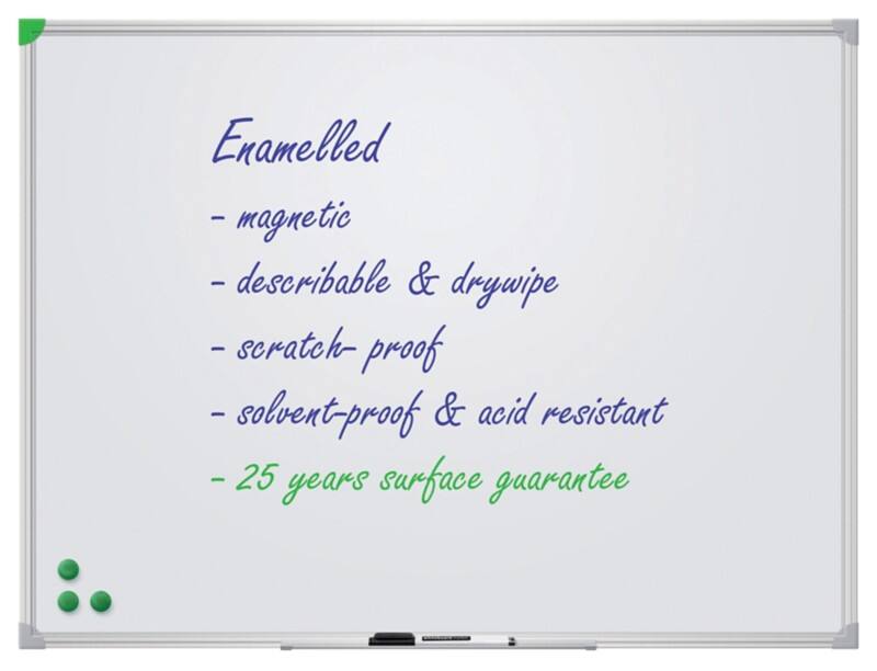 Franken Whiteboard Wandmontiert Magnetisch Emaille Einseitig 120 (B) x 90 (H) cm