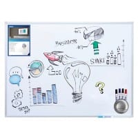 Franken Whiteboard Wandmontiert Magnetisch Emaille Einseitig 120 (B) x 90 (H) cm