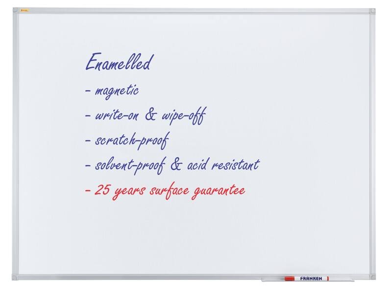 Franken Whiteboard Wandmontiert Magnetisch Emaille Einseitig 120 (B) x 120 (H) cm