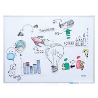Franken Whiteboard Wandmontiert Nicht magnetisch Melamin Einseitig 120 (B) x 120 (H) cm
