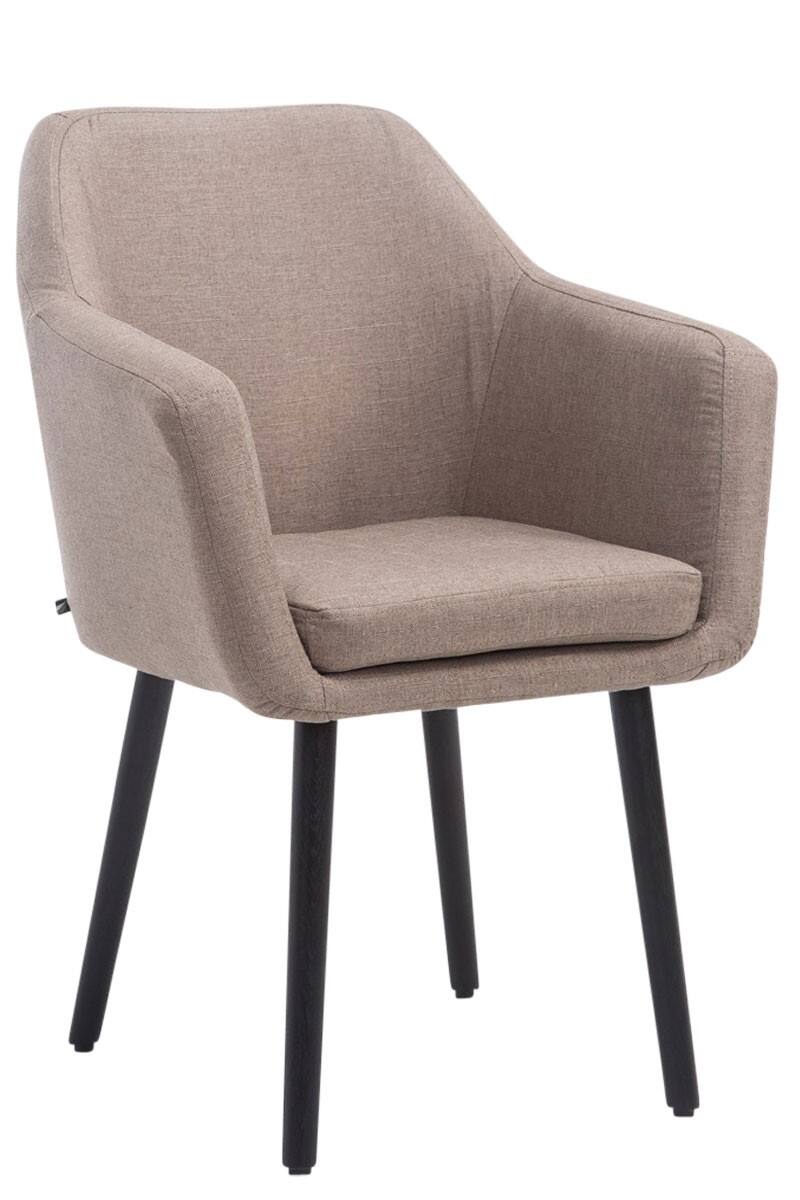 Besucherstuhl Utrecht Brown, Grau mit schwarzen Beinen