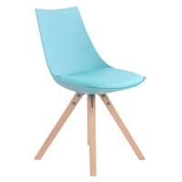 Quadratisches Esszimmer Stuhl Albi Eckig Kunstleder Blau