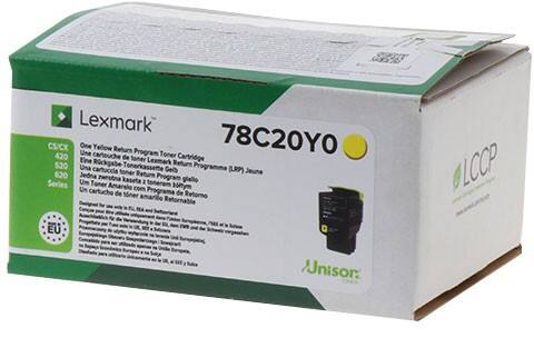 Lexmark Original Tonerkartusche 78C20Y0 Gelb