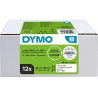 DYMO LW Adressetiketten Authentisch 99012 2093093 Selbsthaftend Schwarz auf Weiß 89 x 36 mm 12 Rollen à 260 Etiketten