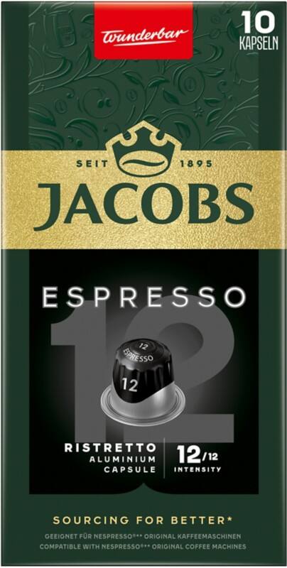 Jacobs Espresso 12 Ristretto Kaffeekapseln 10 Stück à 5.2 g