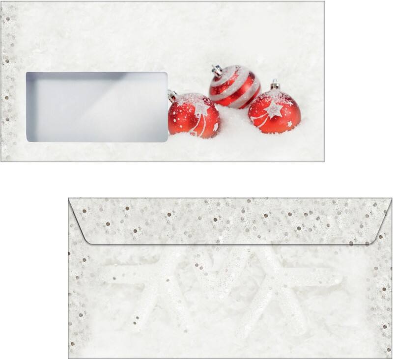 Sigel Weihnachts-Briefumschläge Winter Flair DL 90 g/m² Weiß, Rot 50 Stück