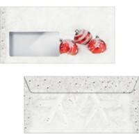 Sigel Weihnachts-Briefumschläge Winter Flair DL 90 g/m² Weiß, Rot 50 Stück