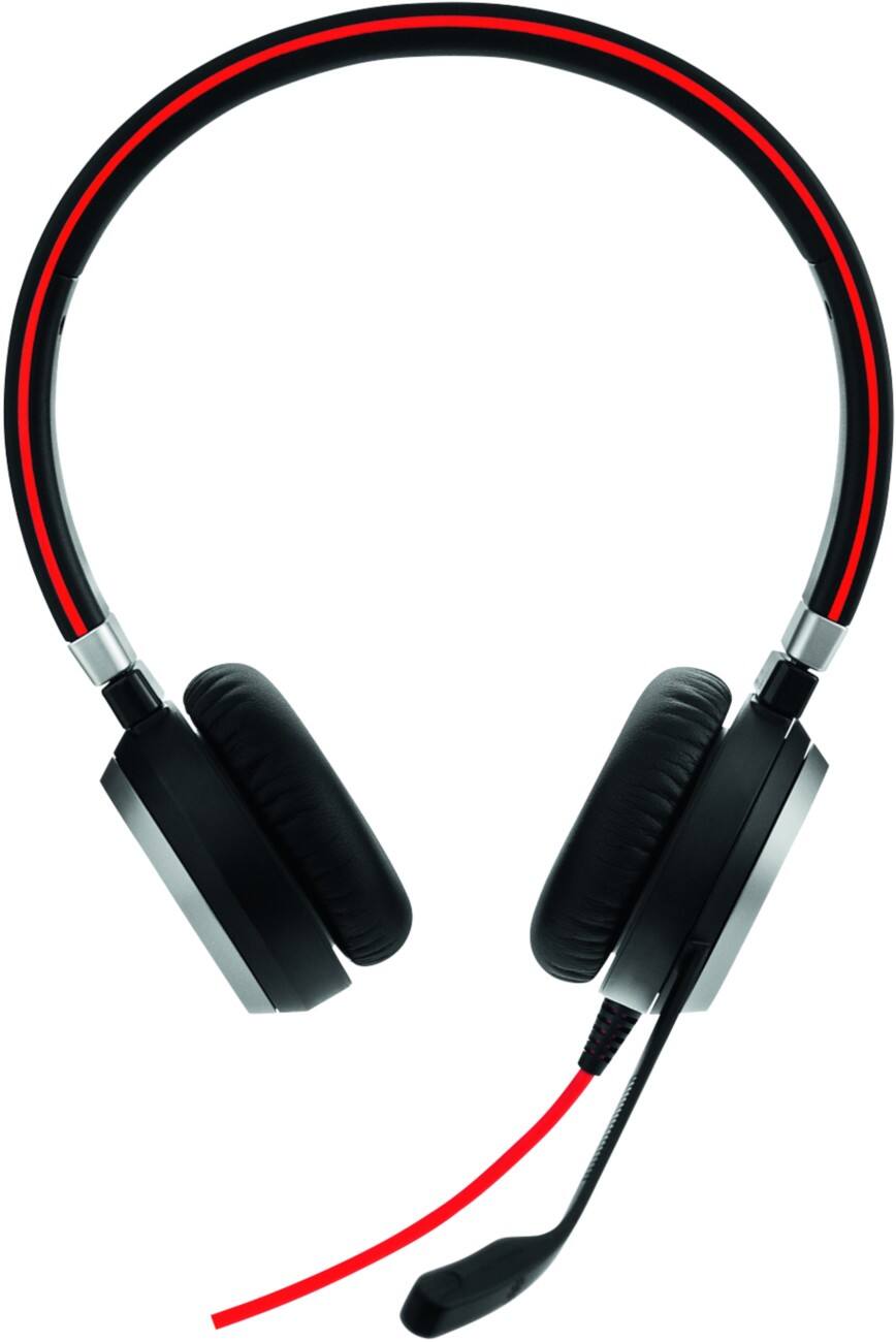 Jabra Evolve 40 UC Stereo Kabelgebundenes Headset mit Kopfbügel mit Geräuschunterdrückung 3,5 mm/USB Anschluss Mikrofon Schwarz
