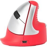 R-Go Tools Kabellose Ergonomische Maus Vertical Maus Blautooth Für Rechtshänder Red, Silber