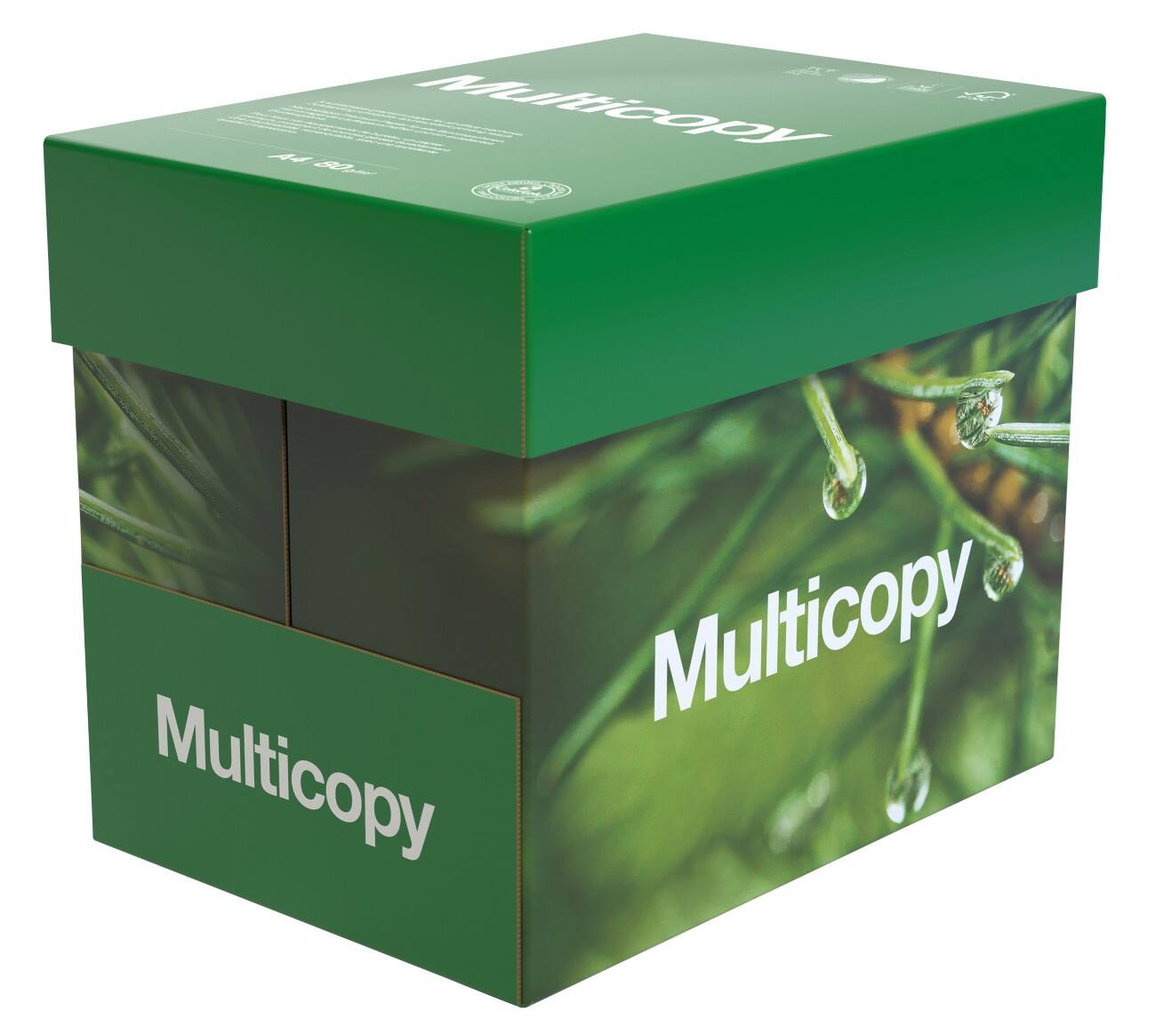 MultiCopy Papier DIN A4 80 g/m² Weiß Quickbox mit 2500 Blatt