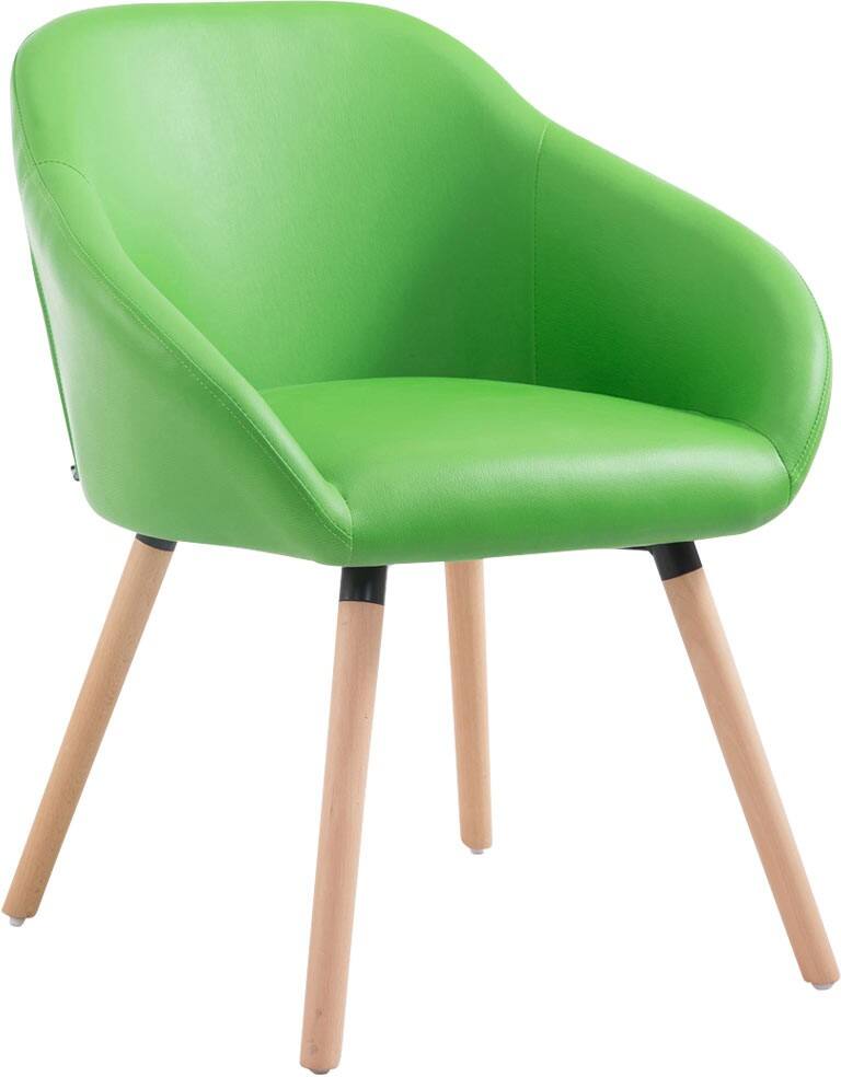 Besucherstuhl Hamburg Leder Grün