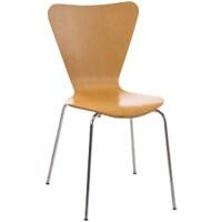 Besucherstuhl Calisto Holz, Chrom Natura
