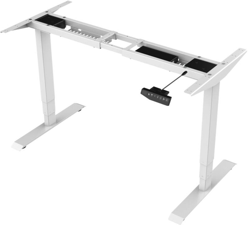 euroseats Sitz-Stehschreibtischgestell Rechteckig T-Fuß 1.800 (B) x 600 (T) x 1.250 (H) mm Metall