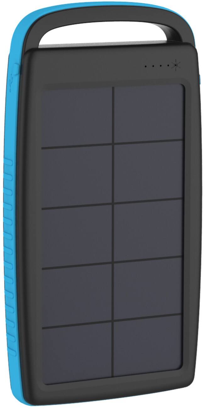 XLayer Powerbank Plus Solar 20000mAh Schwarz, Blau