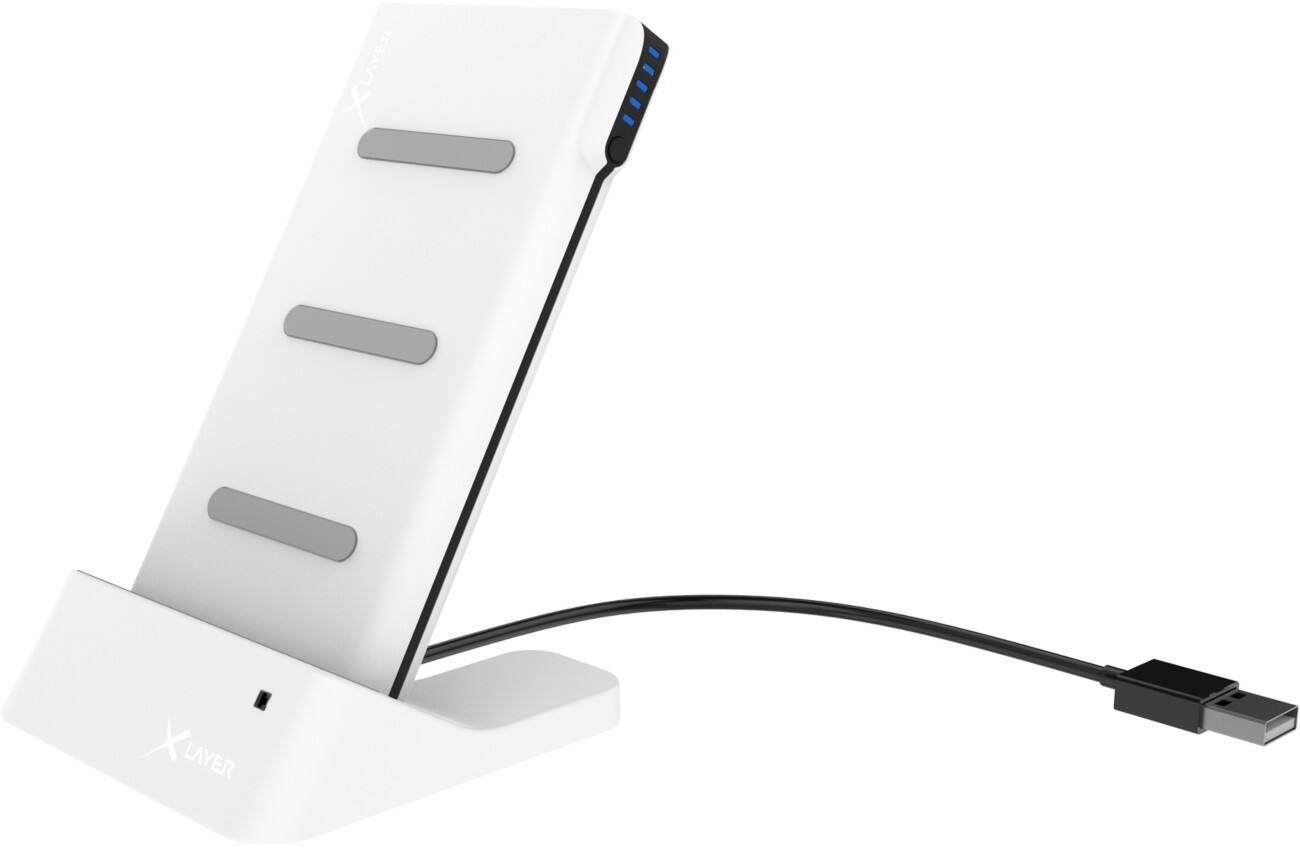 XLayer Powerbank Plus-Dock 2in1 6000 mAh Weiß