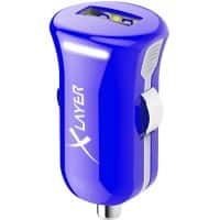 XLAYER 214106 USB-Autoladegerät-Adapter Blau