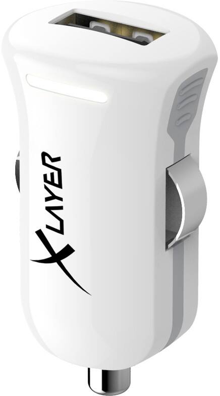 XLAYER 214105 USB Auto-Ladegerät-Adapter Weiß