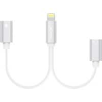 XLAYER 214360 1 x Apple Lightning Stecker auf 2 x Apple Lightning Buchse Dual Adapter Weiß