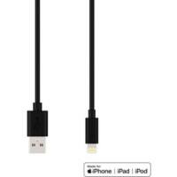 XLAYER 210569 1 x USB A Stecker auf 1 x Apple Lightning Stecker Lade- und Sync-Kabel 1,2 m Schwarz