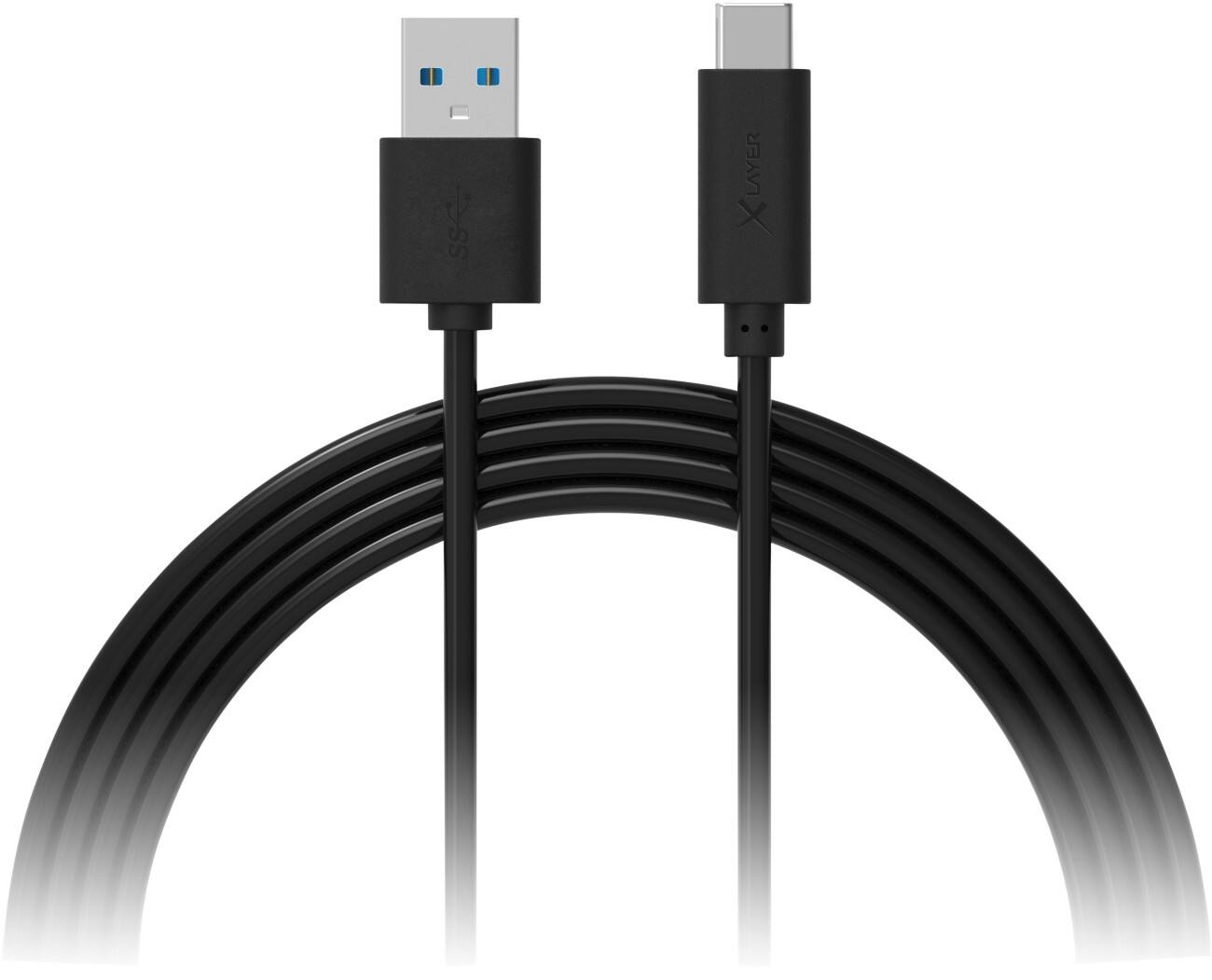 XLAYER 214345 1 x USB C Stecker auf 1 x USB Stecker Kabel 1m Schwarz