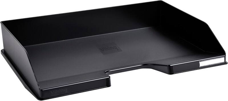 Viking Querformat Briefablage PS (Polystyrol) Stapelbar DIN A4+ Schwarz