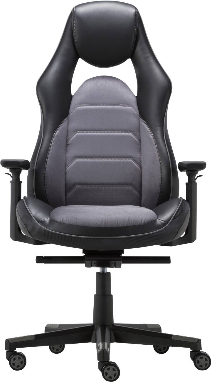 Realspace Synchro Tilt Chefsessel Verstellbare Armlehnen Hades Gebundenes Leder Schwarz