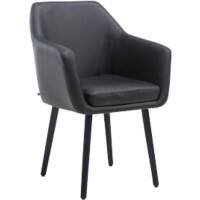 Esszimmerstuhl Utrecht Bonded Leder Schwarz