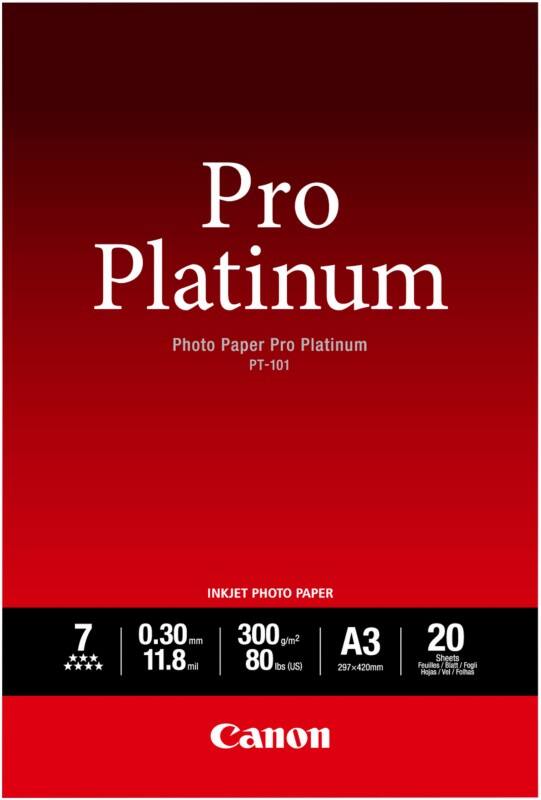 Canon Fotopapier PT-101 DIN A3 300 g/m² Weiß 20 Blatt