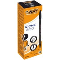 BIC Cristal Exact Kugelschreiber Schwarz Extra Fein 0.28 mm 20 Stück