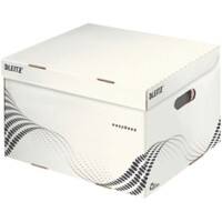 Leitz easyboxx Aufbewahrungsbox 6136 Mit Klappdeckel Größe M Weiß Karton 36,7 x 32,5 x 26,3 cm 15 Stück