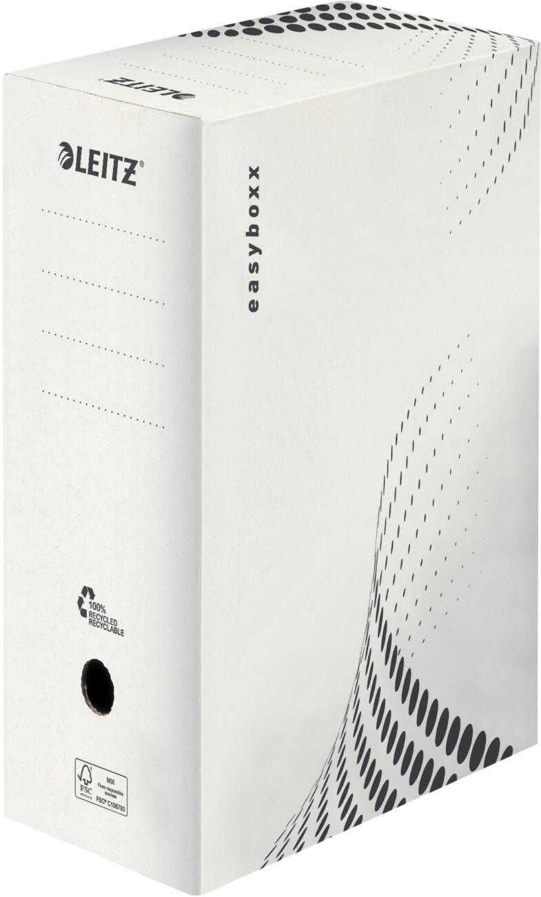 Leitz easyboxx Archivschachteln 1400 Blatt Weiß Karton 15 x 35 x 25 cm 25 Stück